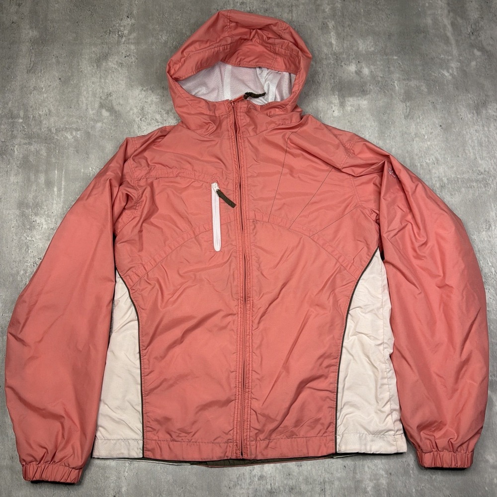 Columbia Sportswear Jacket Youth Kids Large (14/16) Pink Windbreaker Rain Hooded